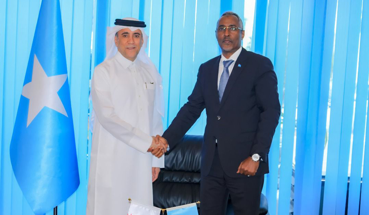 Somali Minister of Foreign Affairs Meets Qatari Ambassador